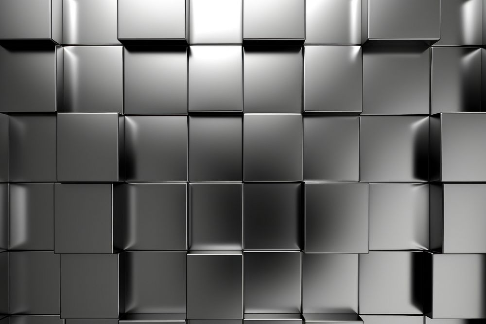 Square backgrounds pattern silver. AI generated Image by rawpixel.
