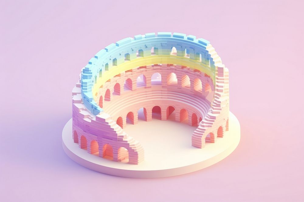 Coliseum cake dessert circle. AI generated Image by rawpixel.