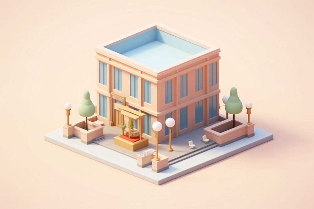 Lawyer architecture dollhouse furniture. AI generated Image by rawpixel.