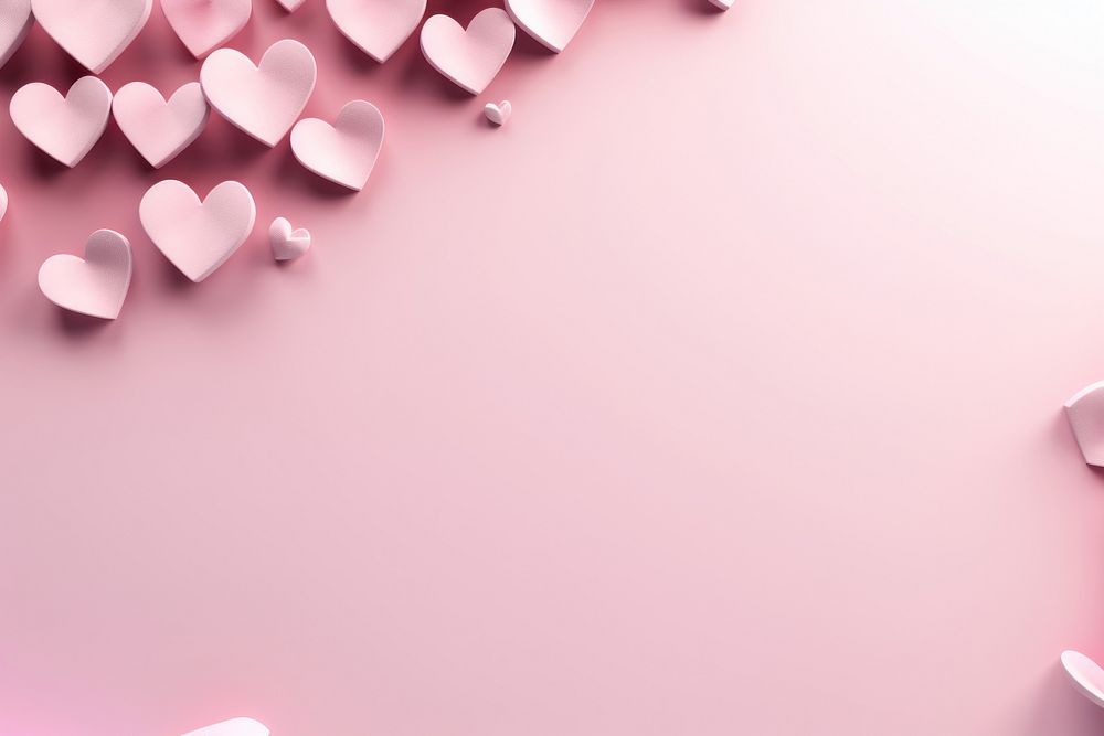  Hearts backgrounds petal pink. AI generated Image by rawpixel.