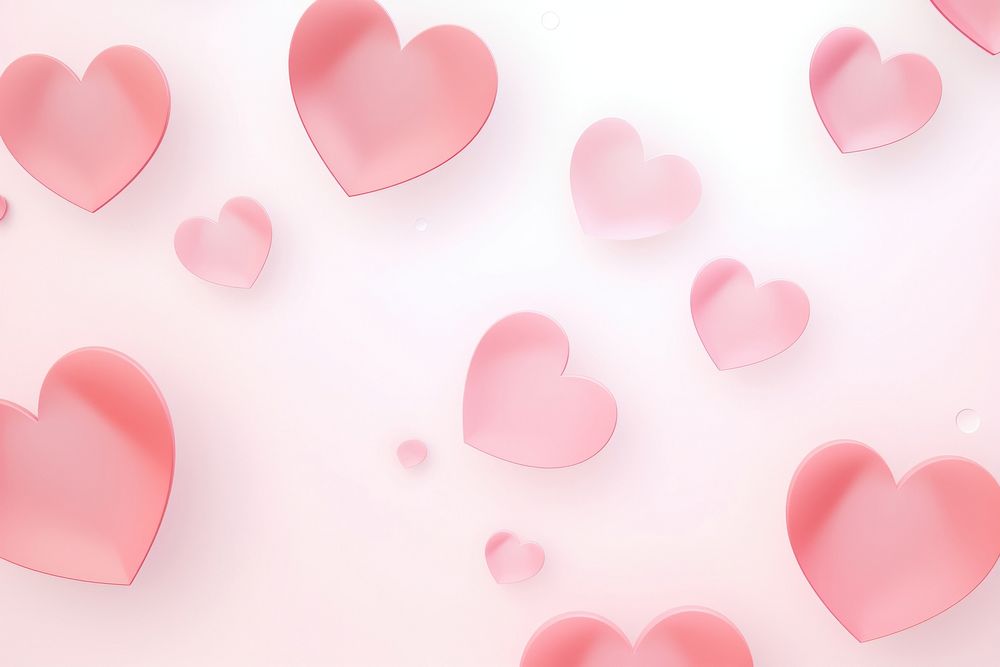  Hearts background backgrounds petal pink. AI generated Image by rawpixel.