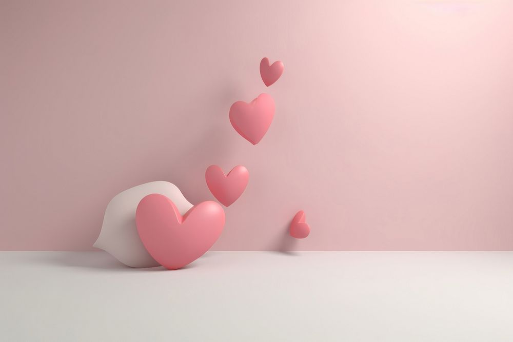  Hearts background pink pink background celebration. AI generated Image by rawpixel.