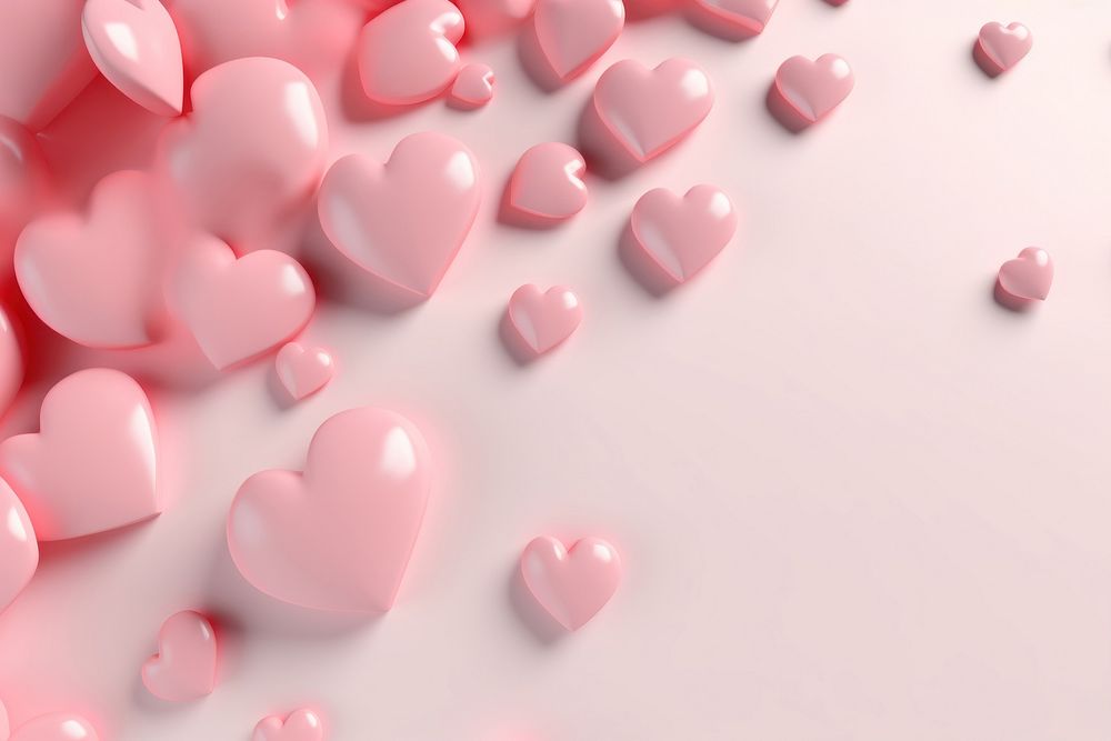  Hearts background backgrounds petal pink. AI generated Image by rawpixel.