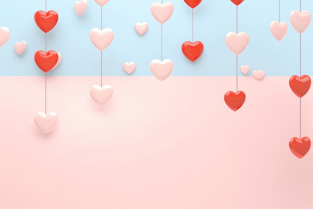  Hearts background backgrounds balloon pink. AI generated Image by rawpixel.
