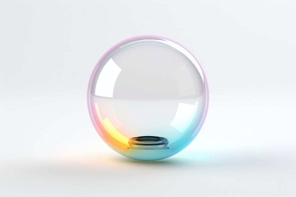 Colored glass ball transparent sphere bubble.