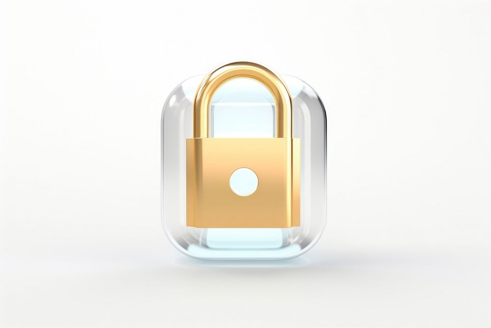 Icon lock white background protection technology.