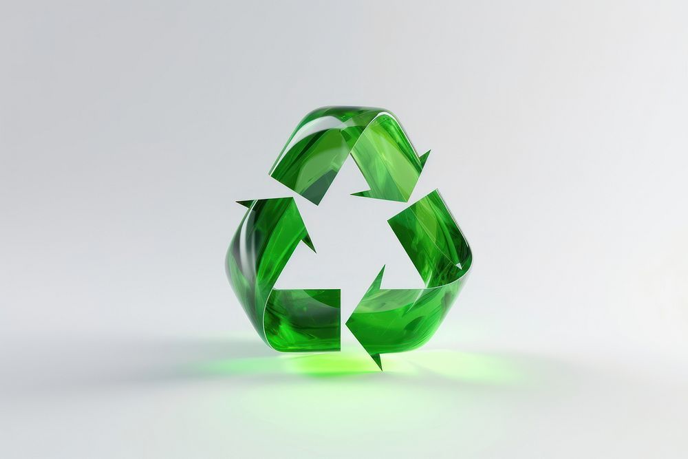Logo Recycle white background recycling circle.