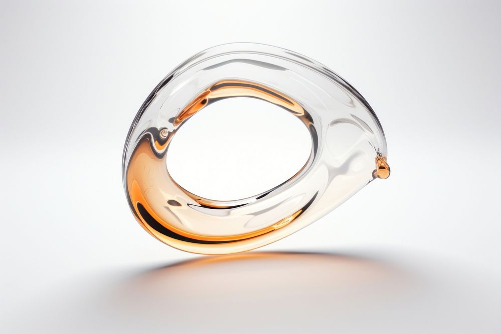 Splash of thick oily liquid transparent jewelry glass.