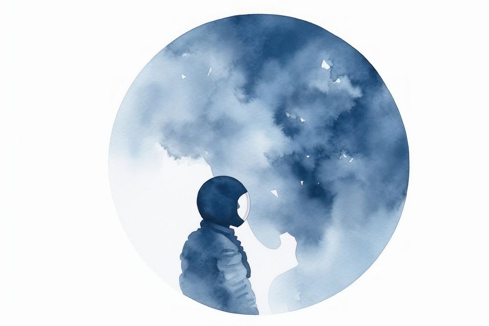 Astronaut silhouette sky photography. AI generated Image by rawpixel.