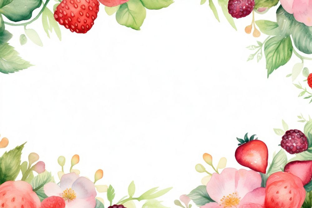 Berry painting pattern flower.