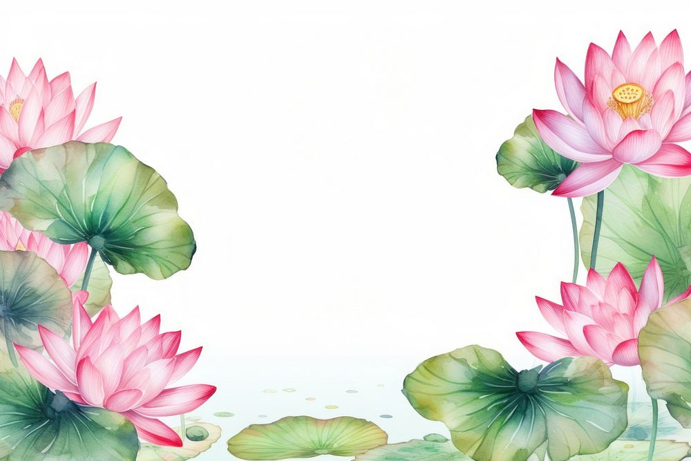Water lily painting flower plant.