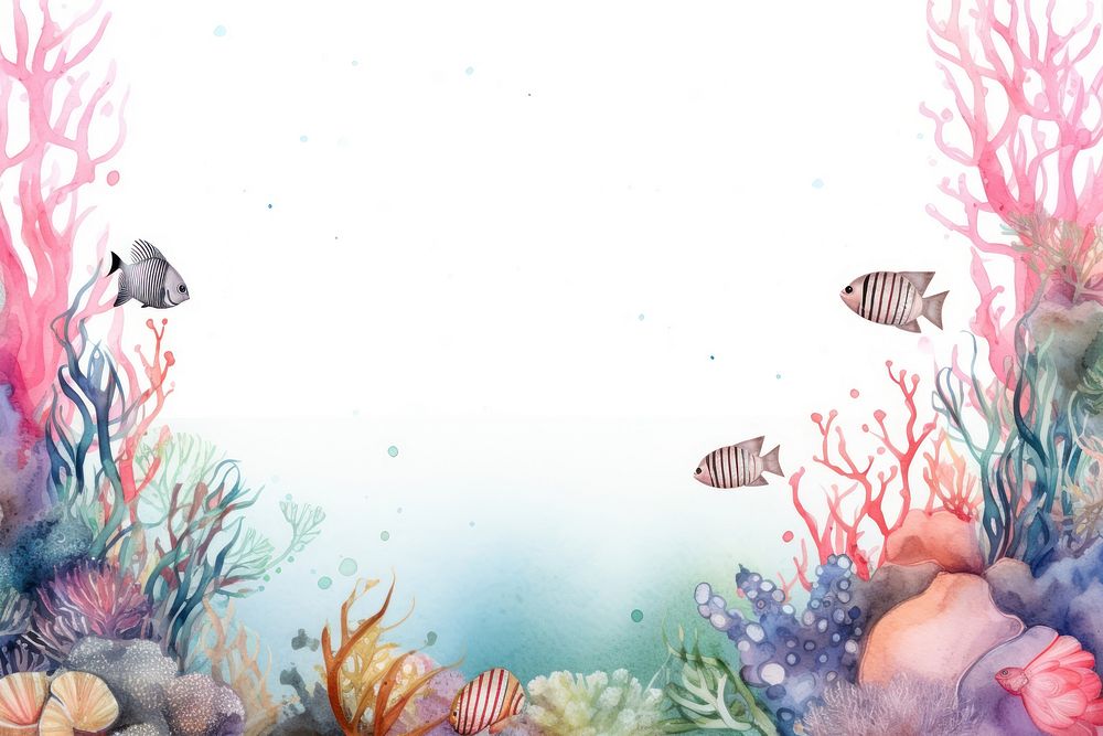 Deep sea life outdoors aquarium painting.