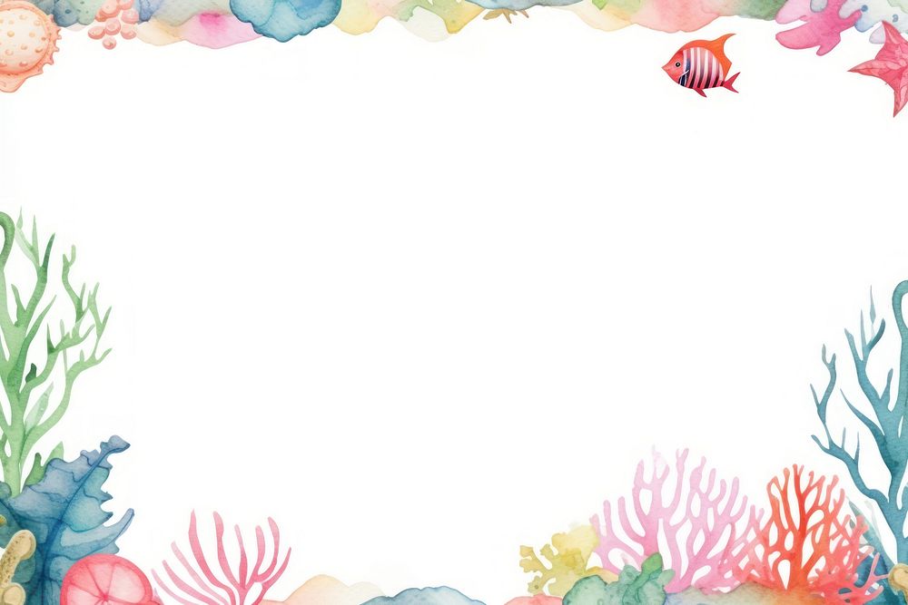Marine life outdoors painting pattern.
