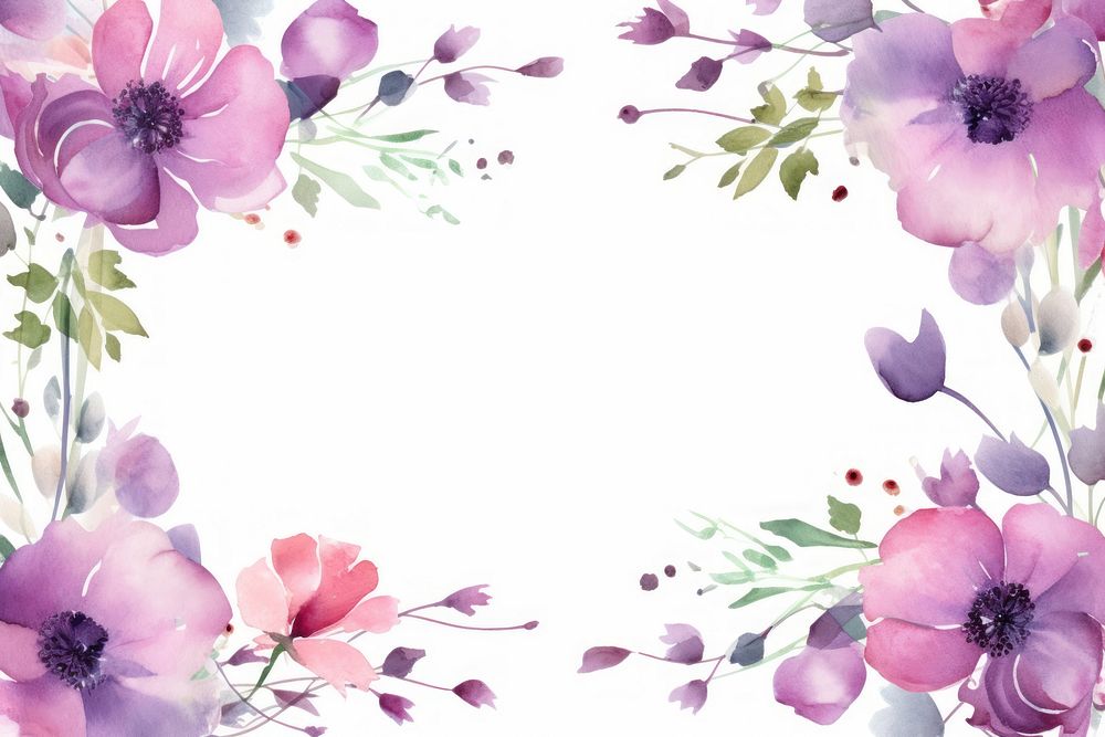 Purple flower painting blossom pattern.
