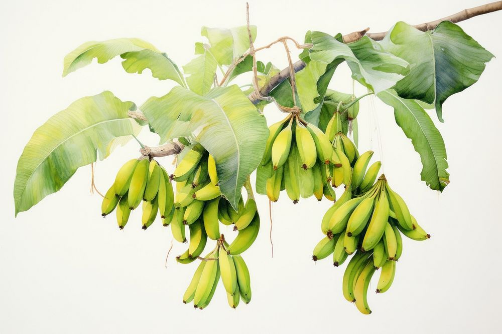 Banana tree hanging plant fruit.