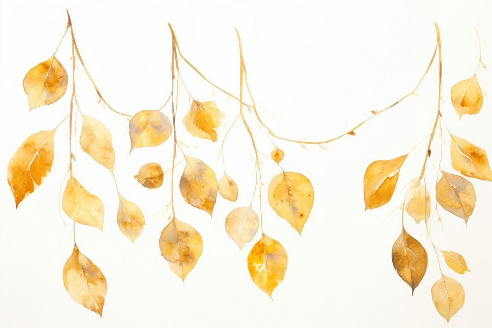 Gold leaf hanging plant backgrounds.