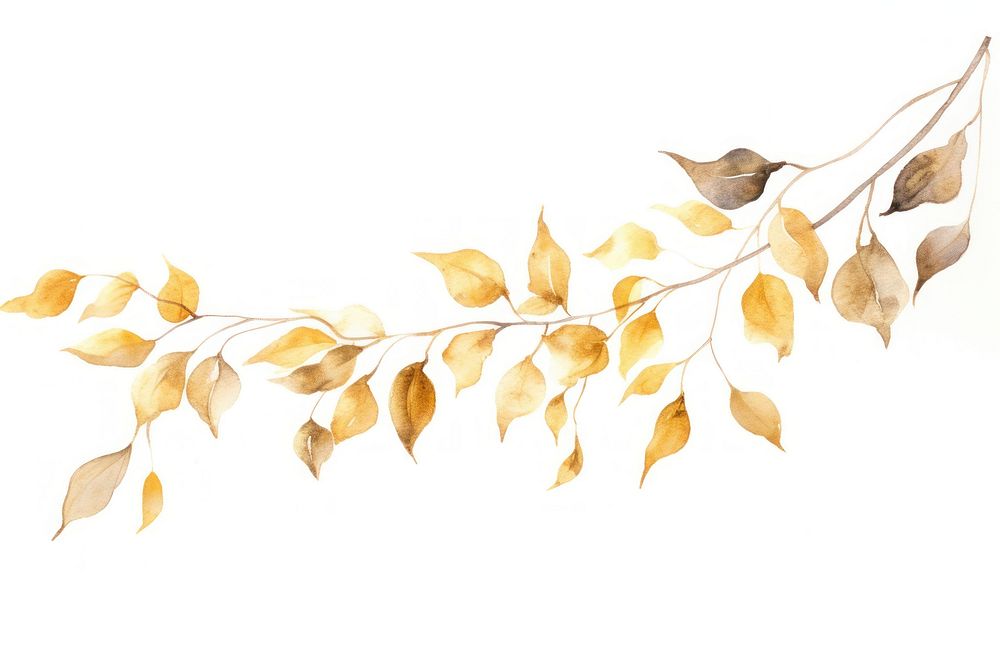 Gold leaf plant bird creativity.