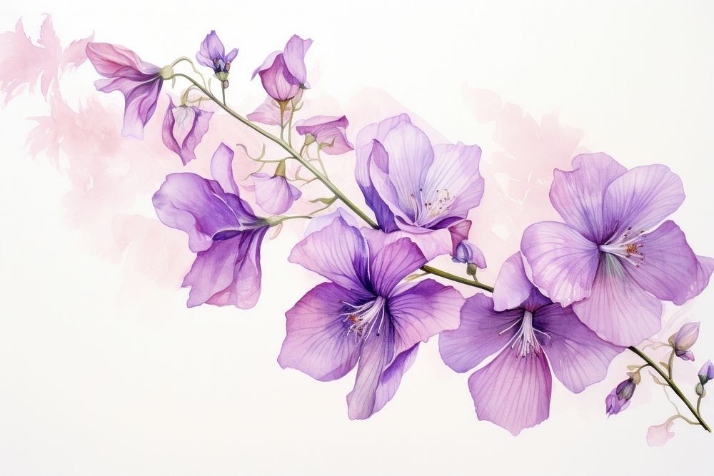 Purple flower blossom petal plant.