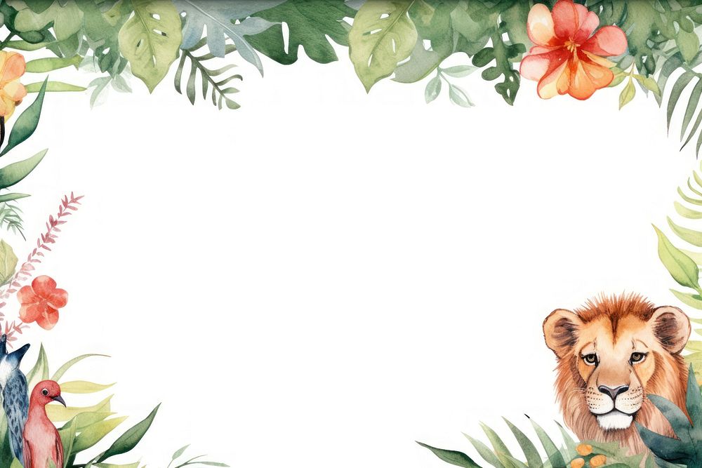 Jungle animal painting pattern mammal.