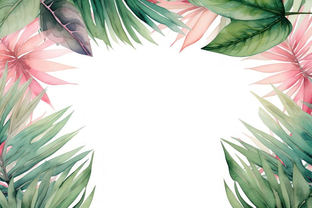 Tropical leaves branch painting pattern nature.