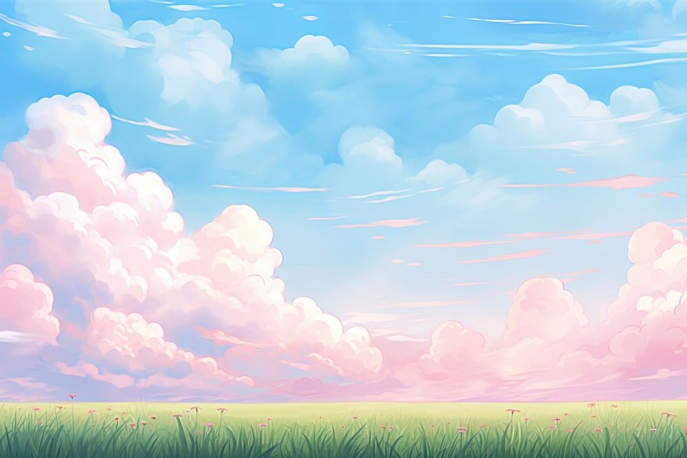  Pastel sky landscape backgrounds outdoors. AI generated Image by rawpixel.