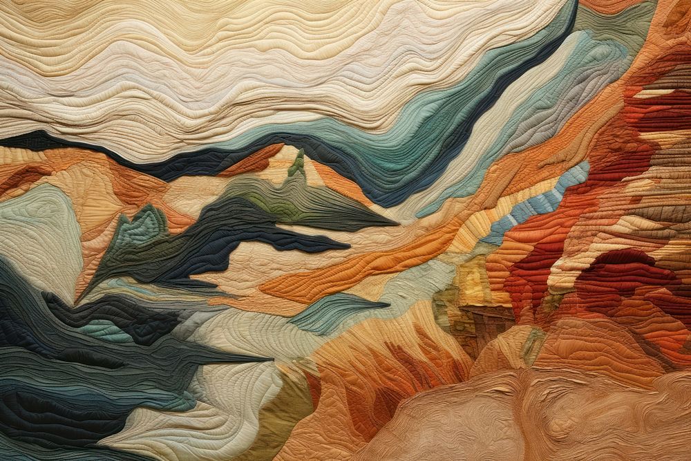 Danxia Landform landscape painting pattern.