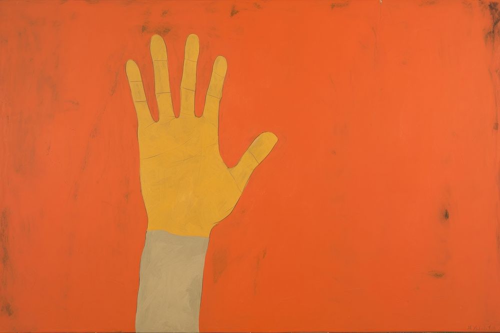 Raised hand backgrounds painting finger. AI generated Image by rawpixel.