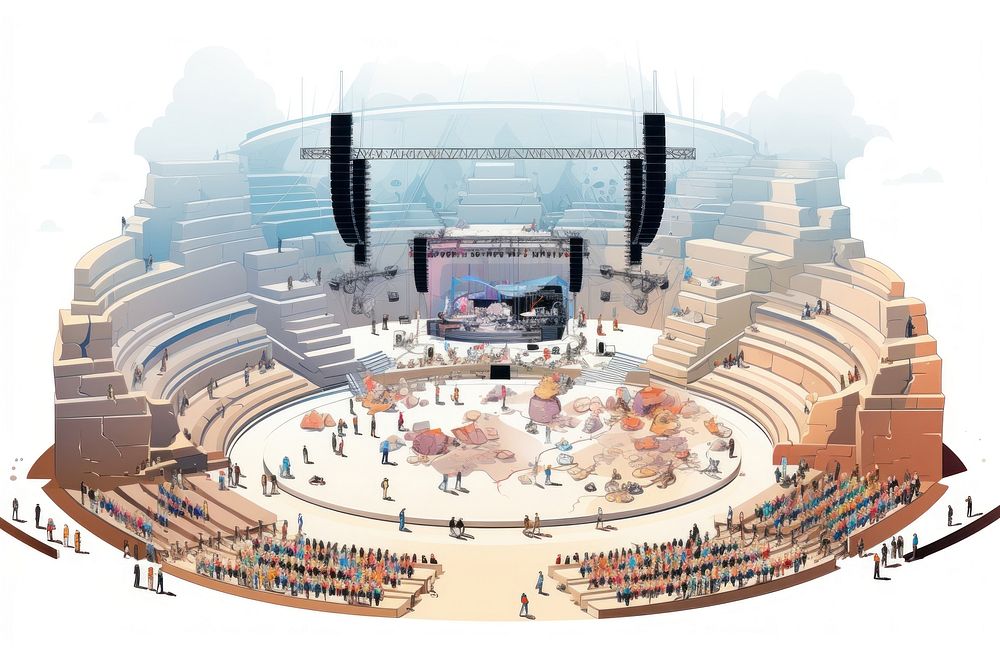 Concert arena architecture amphitheatre amphitheater. AI generated Image by rawpixel.