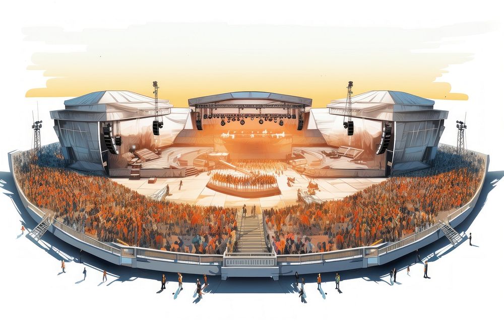 Concert arena architecture amphitheatre amphitheater. AI generated Image by rawpixel.