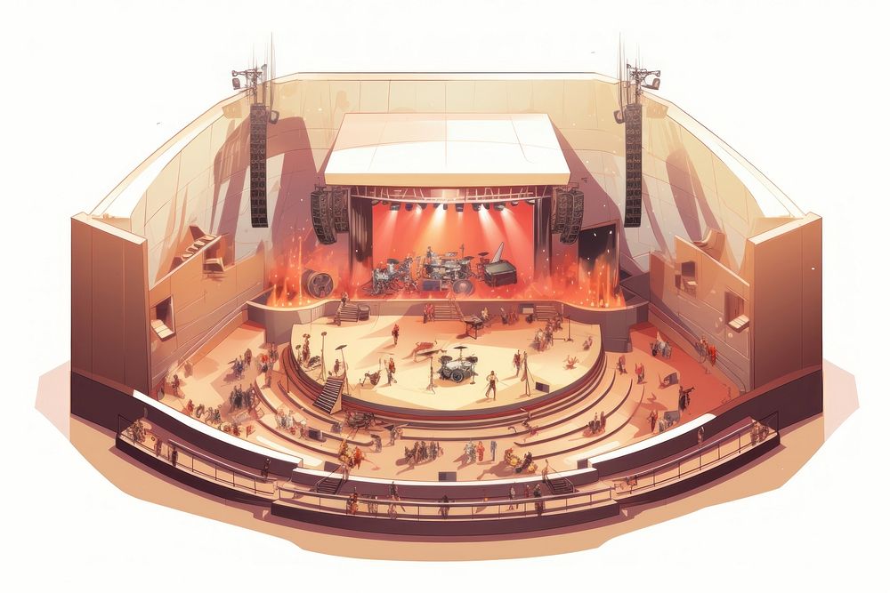 Concert arena auditorium stage transportation. AI generated Image by rawpixel.