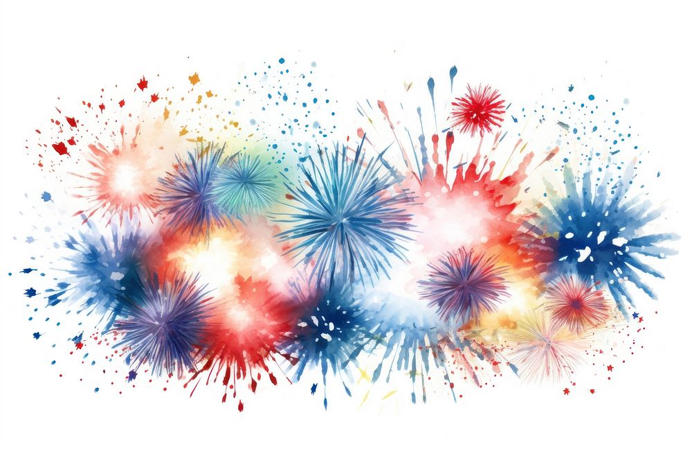 Celebration fireworks backgrounds white background illuminated. AI generated Image by rawpixel.