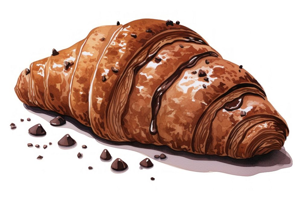 Chocolate croissant food viennoiserie sourdough. AI generated Image by rawpixel.