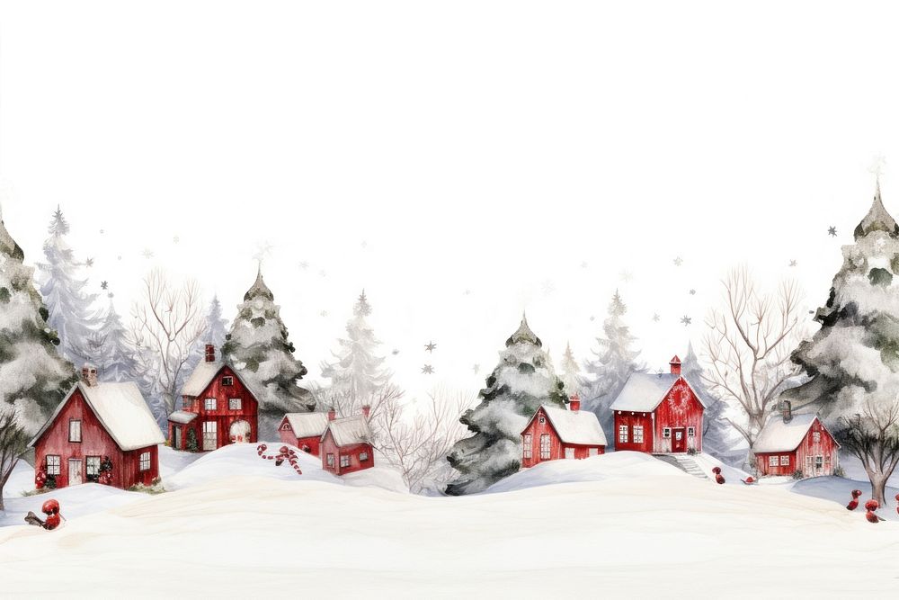 Christmas border architecture building outdoors. AI generated Image by rawpixel.
