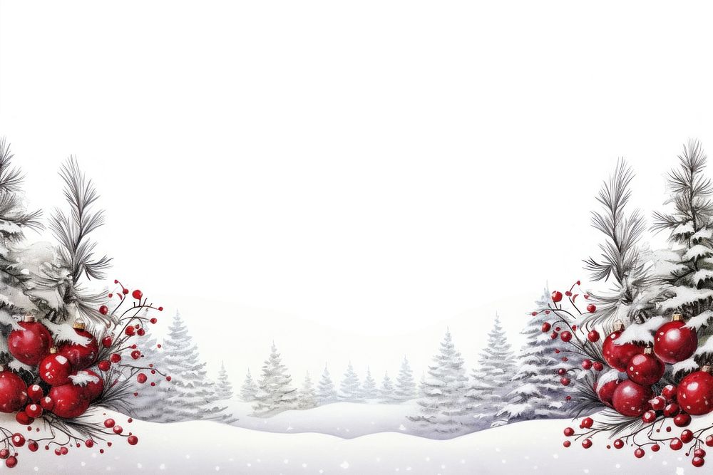 Christmas theme border outdoors nature plant. AI generated Image by rawpixel.