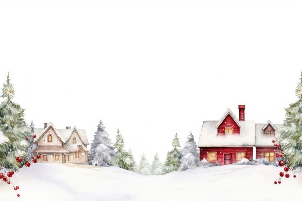 Christmas theme border architecture building outdoors. AI generated Image by rawpixel.