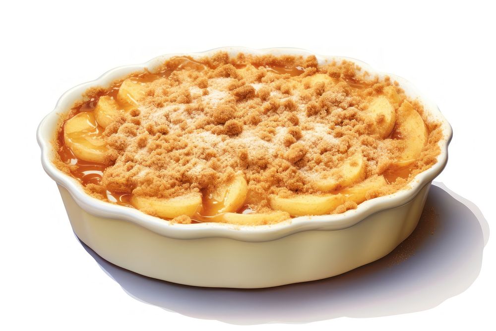 Apple crumble dessert food pie. AI generated Image by rawpixel.