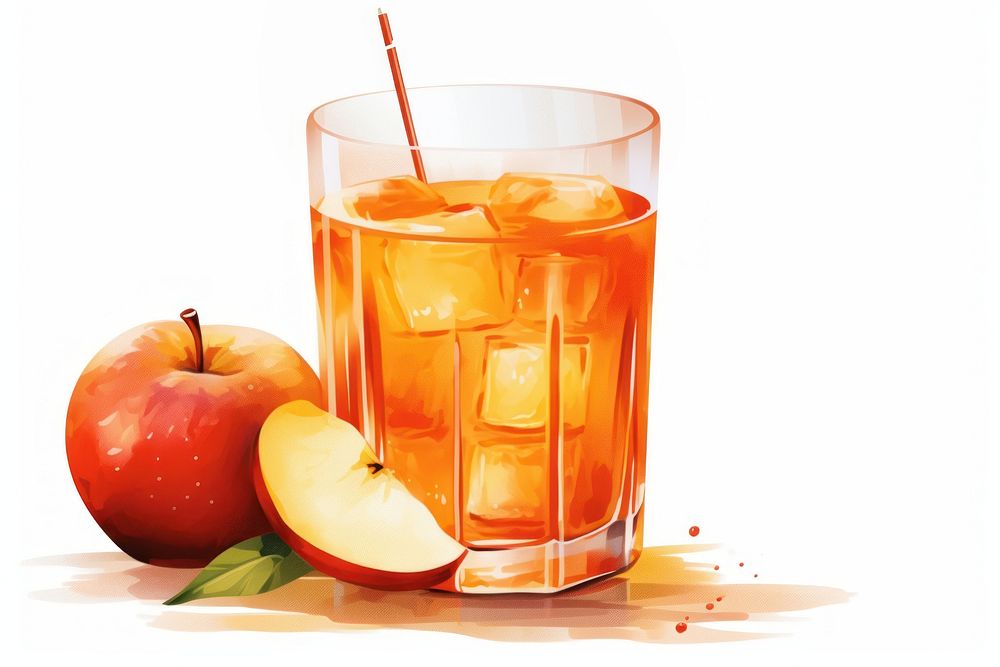 Apple juice cocktail drink fruit. AI generated Image by rawpixel.