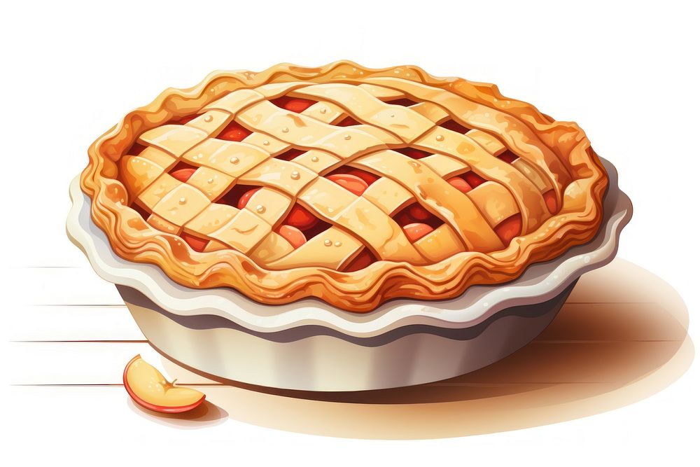 Apple pie dessert food cake. AI generated Image by rawpixel.