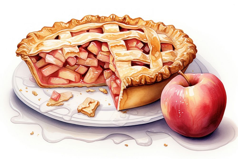 Apple pie dessert plant food. AI generated Image by rawpixel.