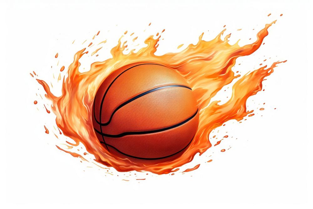 Basketball ball sports competition glowing. AI generated Image by rawpixel.