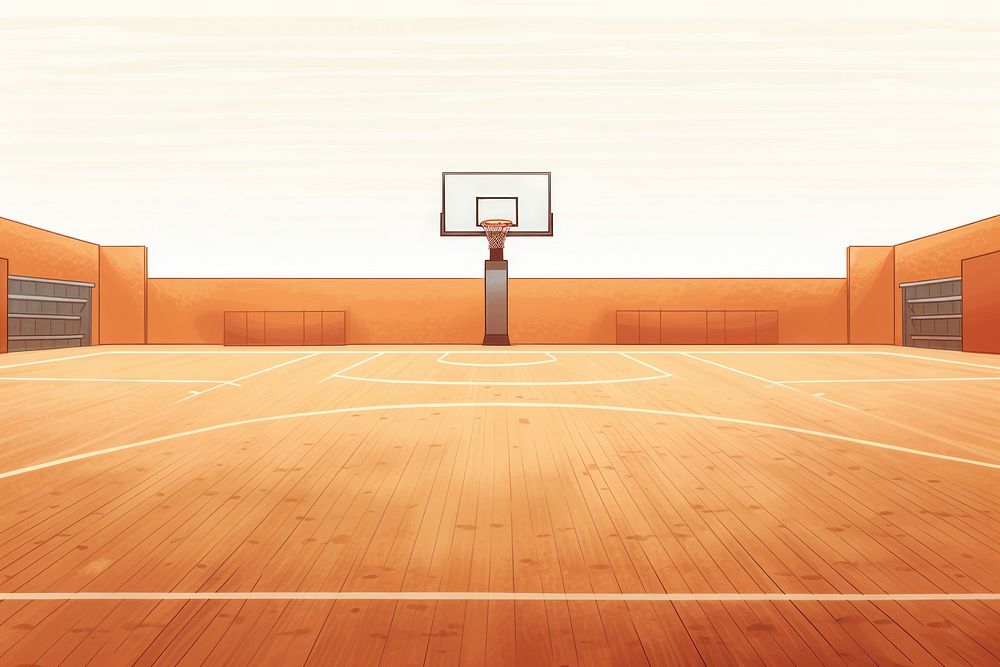 Basketball court backgrounds sports architecture. AI generated Image by rawpixel.