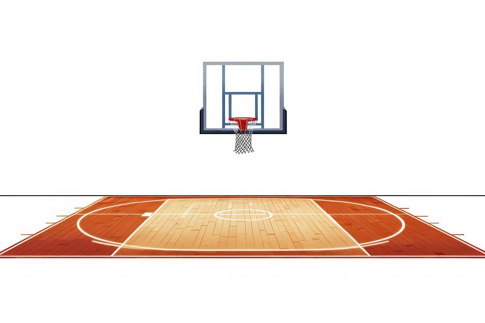 Basketball court sports white background competition. AI generated Image by rawpixel.