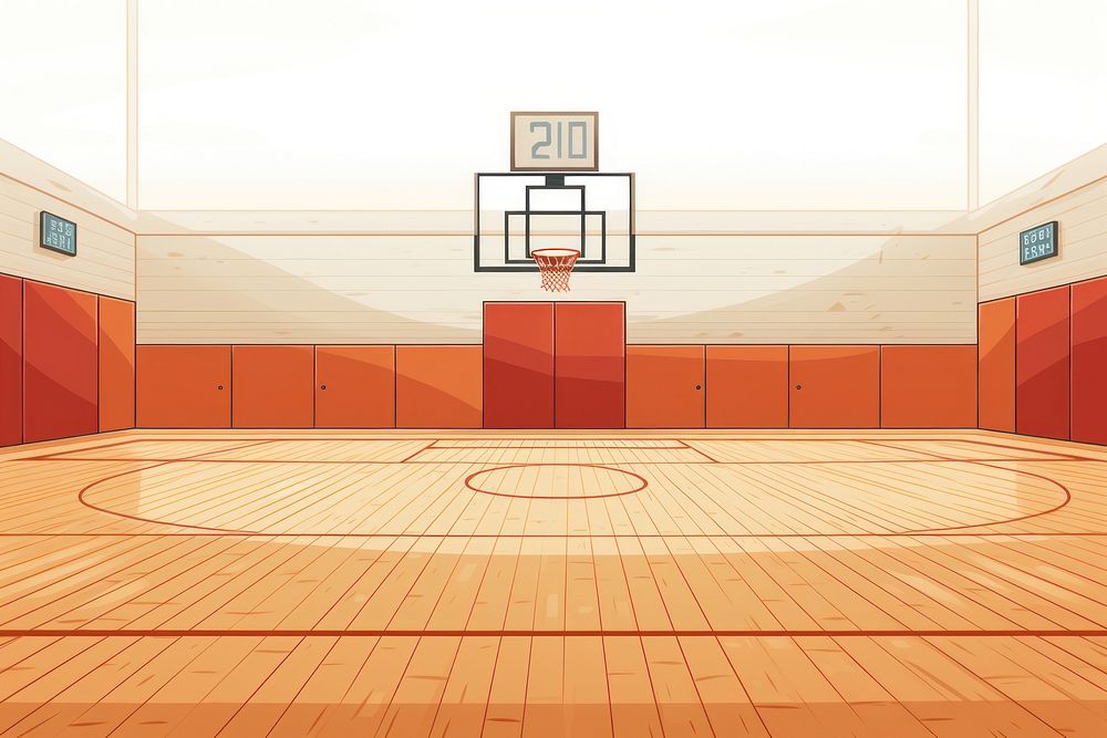 Basketball court backgrounds sports architecture. 