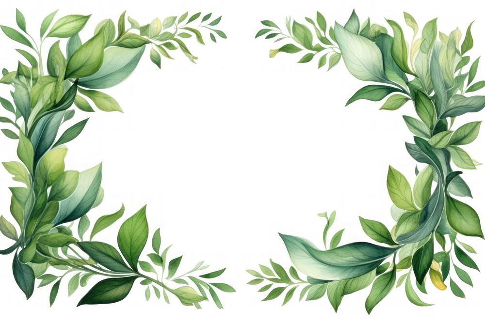 Leaf frame backgrounds pattern plant. AI generated Image by rawpixel.