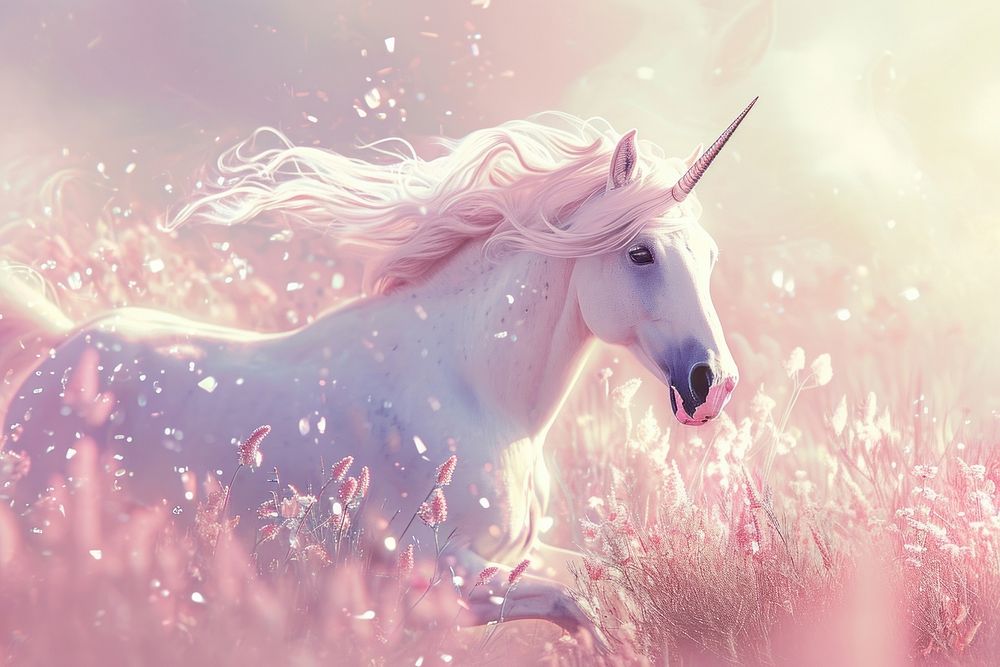 Beautiful unicorn stallion animal mammal.