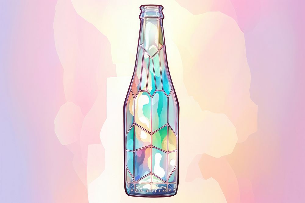 Beer bottle transparent glass drink.