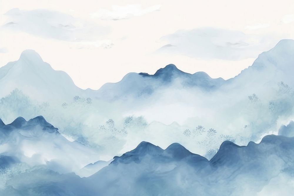 Chinese Mountian and blue sky scenery landscape mountain outdoors. AI generated Image by rawpixel.