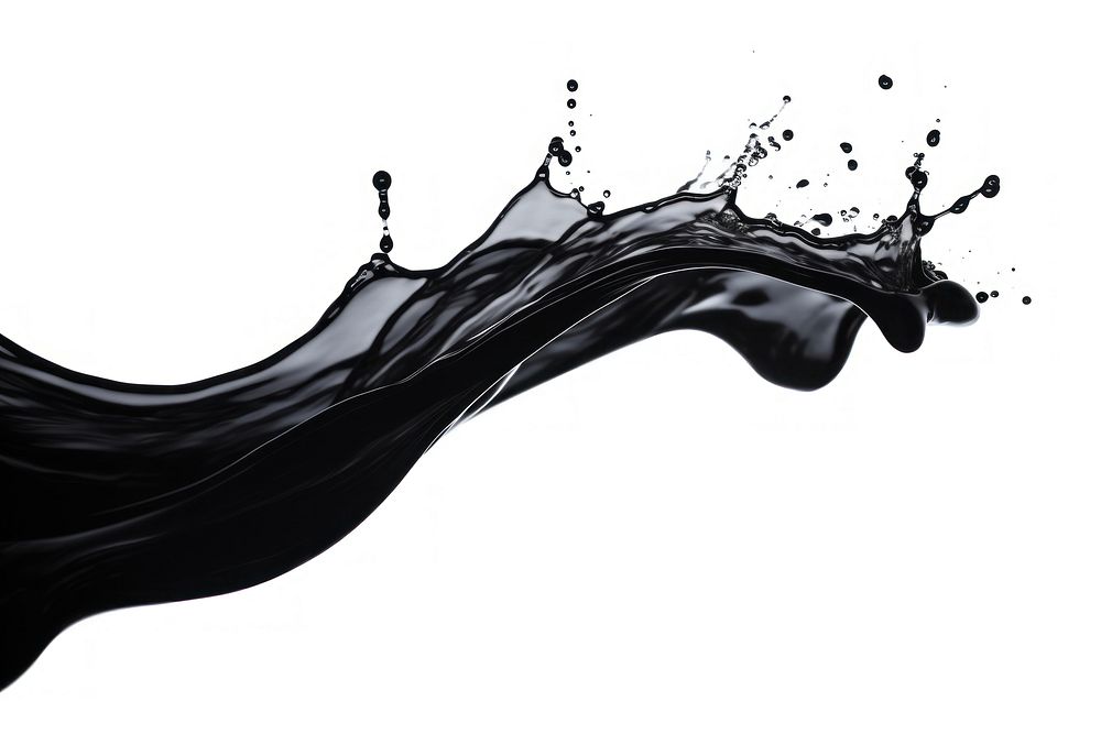 Black water splash splattered monochrome splashing. AI generated Image by rawpixel.