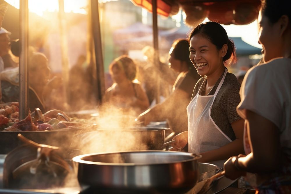 Women food cooking market. AI generated Image by rawpixel.