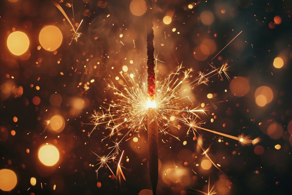 New Year pattern bokeh effect background fireworks light illuminated.